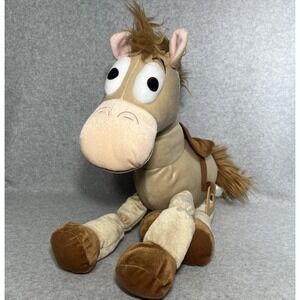 Disney‎ Pixar Toy Story Bullseye Plush Horse 18 inch Stuffed Animal Saddle Beige